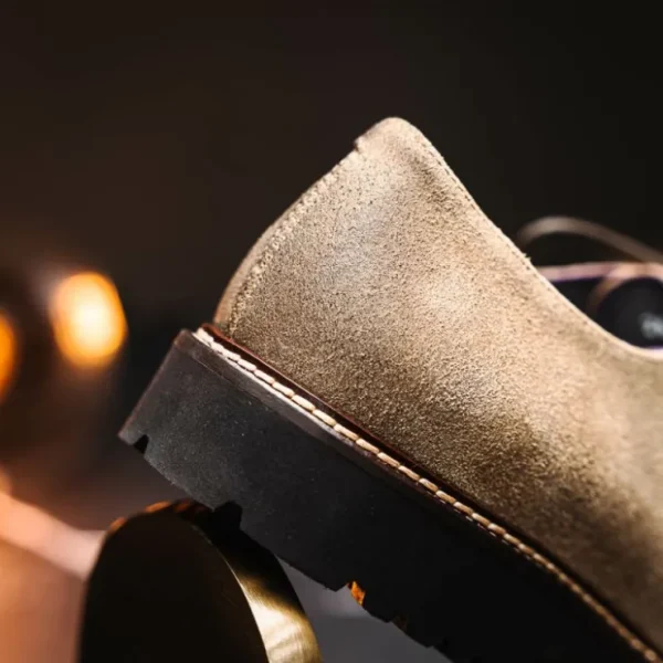 Sale Zelli Campo Suede Goatskin / Wax Lace-up Shoes (26-224-) Oak
