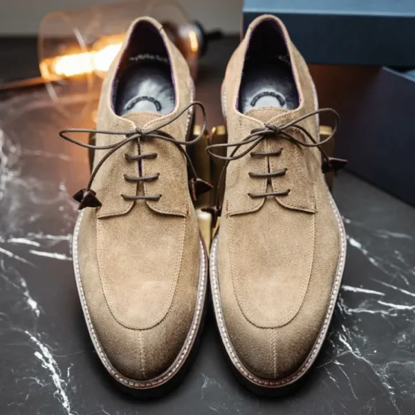 Sale Zelli Campo Suede Goatskin / Wax Lace-up Shoes (26-224-) Oak