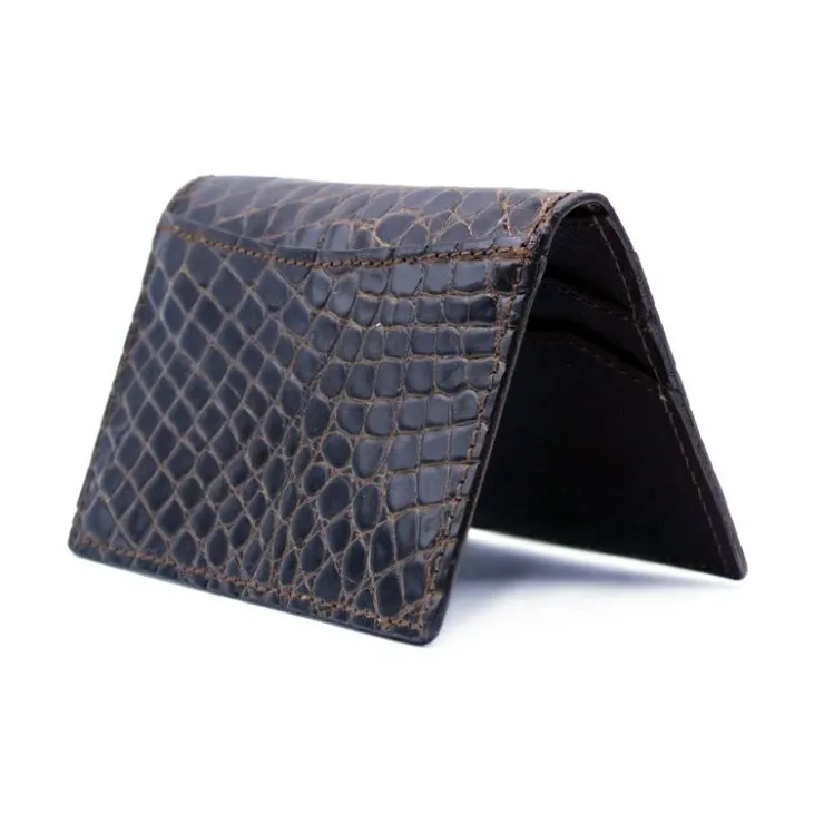 Outlet Zelli Crocodile Card Case Nicotine