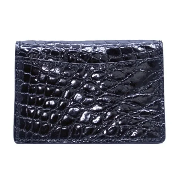 zelli_crocodile_card_case_4.webp Discount Zelli Crocodile Card Case Black