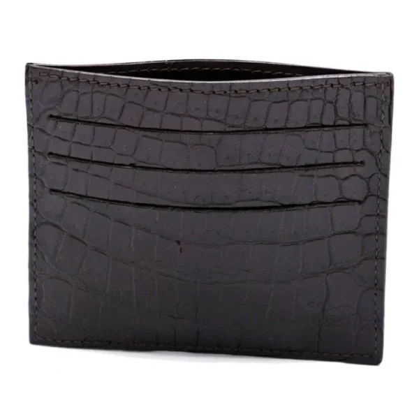 zelli_crocodile_card_hold_0-1.webp New Zelli Crocodile Card Holder Brown Matte