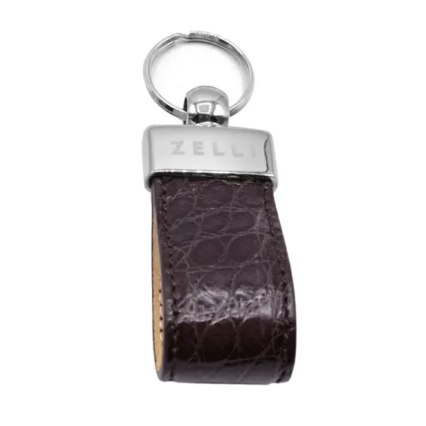 zelli_crocodile_key_loop__0-7.webp Sale Zelli Crocodile Key Loop Walnut