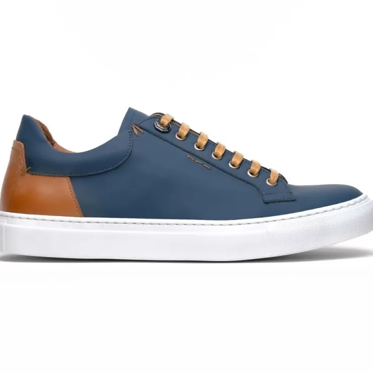 New Zelli Diaz Rubberized Calfskin Sneaker (65-229-NVY) Navy