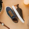 New Zelli Diaz Rubberized Calfskin Sneaker Olive Green (65-229-OLV) OliveGreen