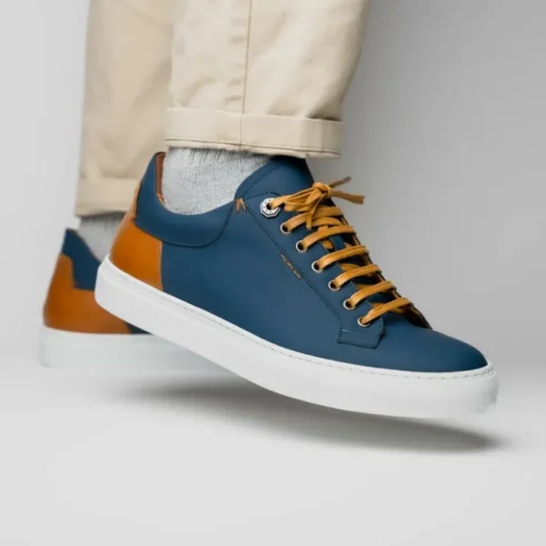 zelli_diaz_rubberized_cal_14.webp New Zelli Diaz Rubberized Calfskin Sneaker (65-229-NVY) Navy