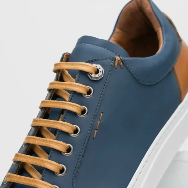zelli_diaz_rubberized_cal_2.webp New Zelli Diaz Rubberized Calfskin Sneaker (65-229-NVY) Navy