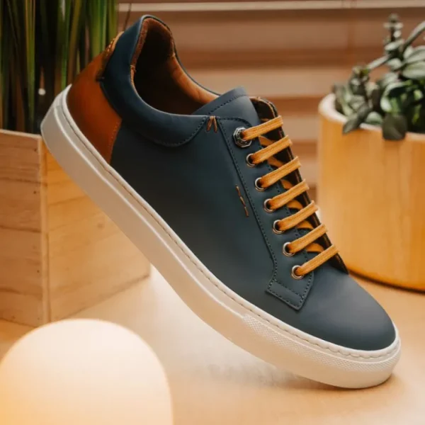 zelli_diaz_rubberized_cal_8.webp New Zelli Diaz Rubberized Calfskin Sneaker (65-229-NVY) Navy