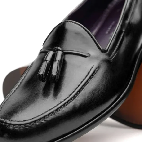 zelli_franco_calfskin_han_2.webp Cheap Zelli Franco Calfskin Hand Painted Tassel Loafers (15-586-BLK) Black