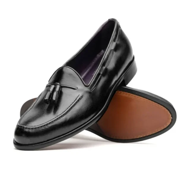 zelli_franco_calfskin_han_3.webp Cheap Zelli Franco Calfskin Hand Painted Tassel Loafers (15-586-BLK) Black