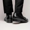 Cheap Zelli Franco Calfskin Hand Painted Tassel Loafers (15-586-BLK) Black