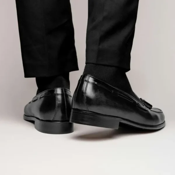 zelli_franco_calfskin_han_6.webp Cheap Zelli Franco Calfskin Hand Painted Tassel Loafers (15-586-BLK) Black