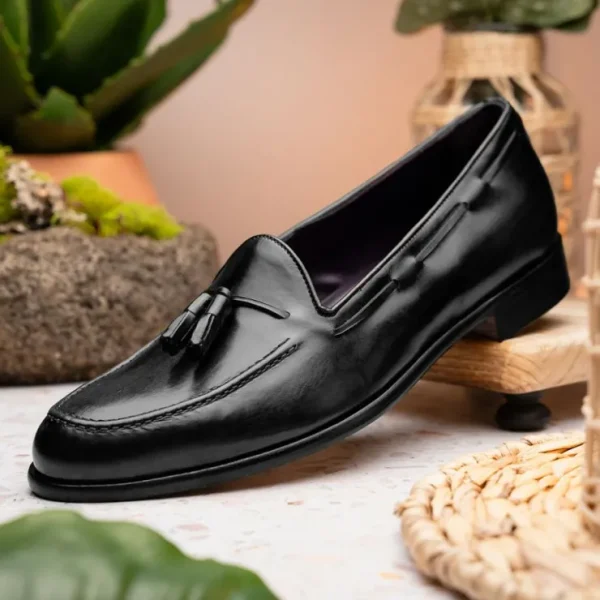 zelli_franco_calfskin_han_8.webp Cheap Zelli Franco Calfskin Hand Painted Tassel Loafers (15-586-BLK) Black