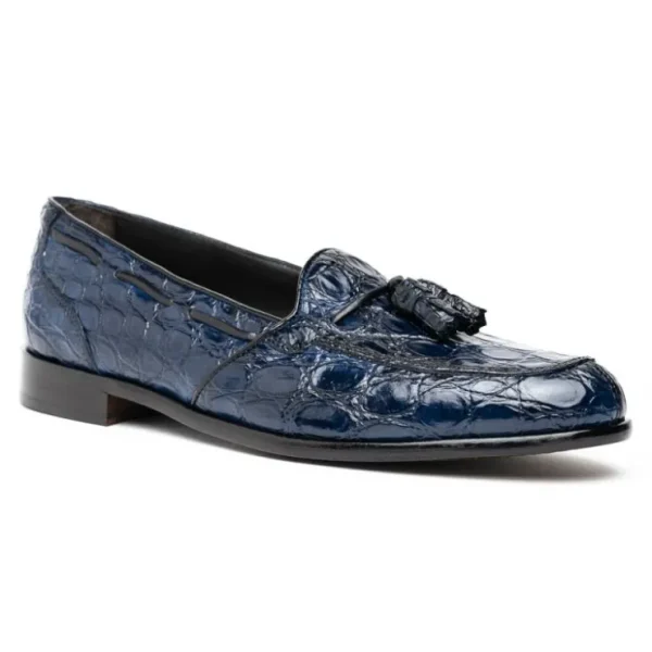 zelli_franco_crocodile_ta_1-1.webp Flash Sale Zelli Franco Crocodile Tassel Loafers (11-582-NVY) Navy