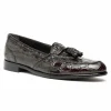 Store Zelli Franco Crocodile Tassel Loafers (11-582-NIC) Nicotine
