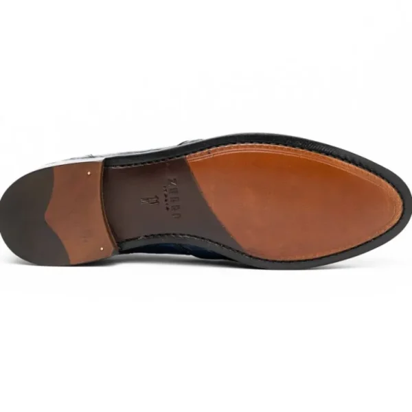 zelli_franco_crocodile_ta_4-1.webp Flash Sale Zelli Franco Crocodile Tassel Loafers (11-582-NVY) Navy