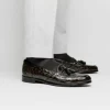 Store Zelli Franco Crocodile Tassel Loafers (11-582-NIC) Nicotine