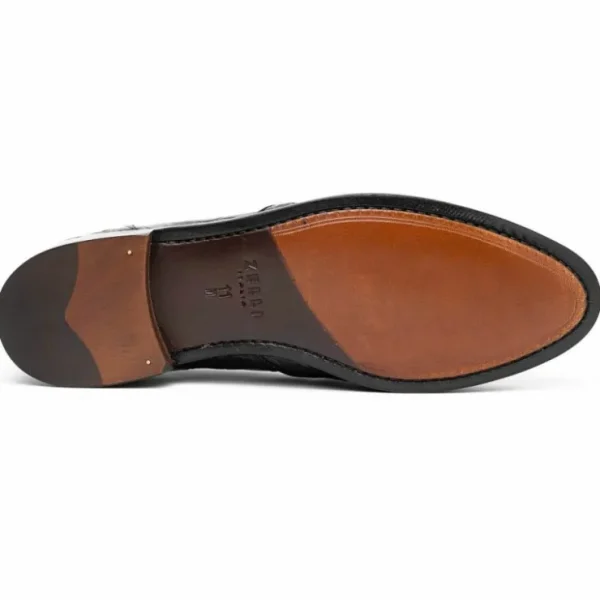 zelli_franco_crocodile_ta_5.webp Clearance Zelli Franco Crocodile Tassel Loafers (11-582-BLK) Black
