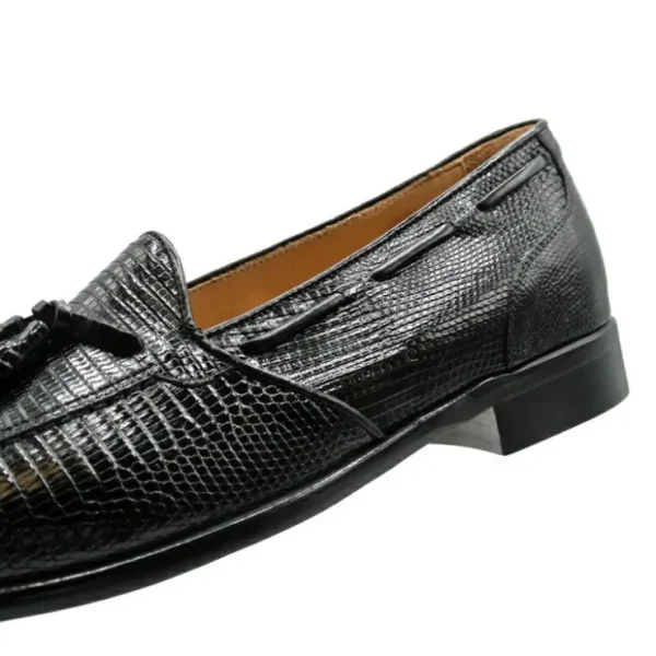 zelli_franco_lizard_tasse_5-1.webp Store Zelli Franco Lizard Tassel Loafers (14-580-BLK) Black