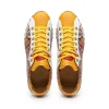 Discount Zelli Geo Python Embossed Calfskin Sneakers Mustard / White (65-340-MUS)