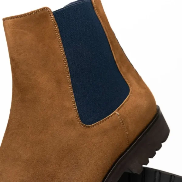 zelli_gianna_suede_chelse_3.webp Online Zelli Gianna Suede Chelsea Boots Cognac / Navy (46-210-CGN)