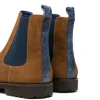 Online Zelli Gianna Suede Chelsea Boots Cognac / Navy (46-210-CGN)