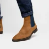 Online Zelli Gianna Suede Chelsea Boots Cognac / Navy (46-210-CGN)