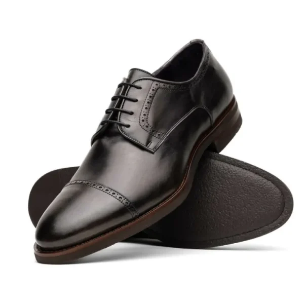 Shop Zelli Giovanni Cap Toe Brogues (25-548-GRY) Grey