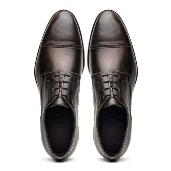 Shop Zelli Giovanni Cap Toe Brogues (25-548-GRY) Grey