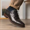 Shop Zelli Giovanni Cap Toe Brogues (25-548-GRY) Grey