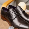 Shop Zelli Giovanni Cap Toe Brogues (25-548-GRY) Grey