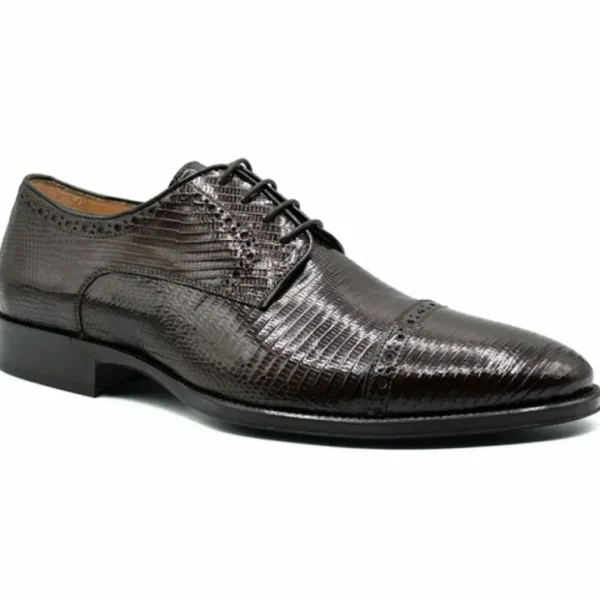 zelli_giovanni_lizard_cap_0.webp Sale Zelli Giovanni Lizard Cap Toe Brogues (24-526-BRN) Brown