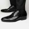 Store Zelli Giovanni Lizard Cap Toe Brogues (24-526-BLK) Black