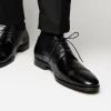 Store Zelli Giovanni Lizard Cap Toe Brogues (24-526-BLK) Black