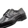 Sale Zelli Giovanni Lizard Cap Toe Brogues (24-526-BRN) Brown