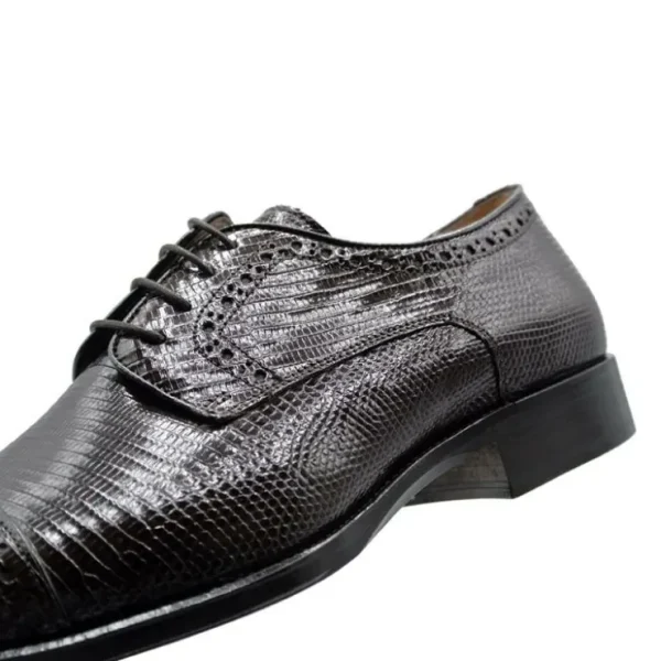 zelli_giovanni_lizard_cap_4.webp Sale Zelli Giovanni Lizard Cap Toe Brogues (24-526-BRN) Brown