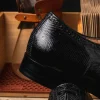Store Zelli Giovanni Lizard Cap Toe Brogues (24-526-BLK) Black