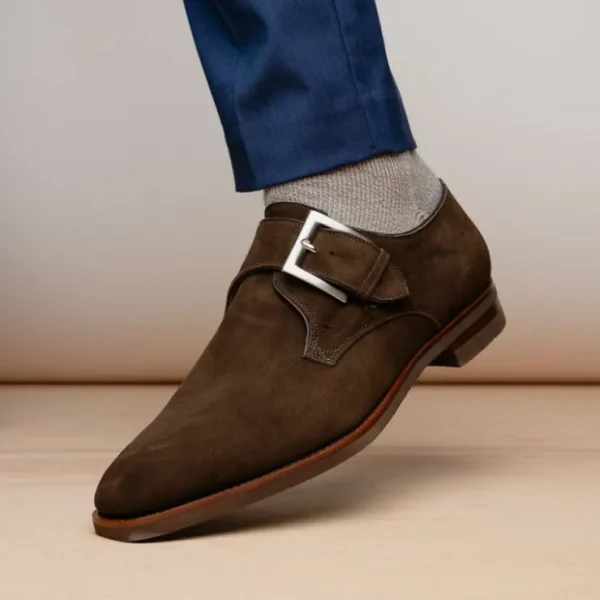 zelli_hebilla_italian_sue_10.webp Fashion Zelli Hebilla Italian Suede Monk Strap Dark (56-110-DBR) Brown