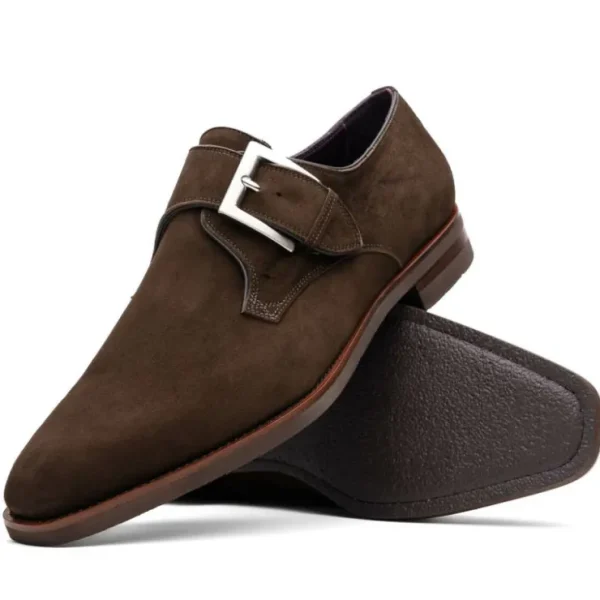 zelli_hebilla_italian_sue_2.webp Fashion Zelli Hebilla Italian Suede Monk Strap Dark (56-110-DBR) Brown