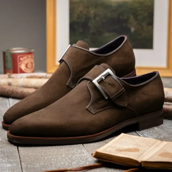 zelli_hebilla_italian_sue_5.webp Fashion Zelli Hebilla Italian Suede Monk Strap Dark (56-110-DBR) Brown