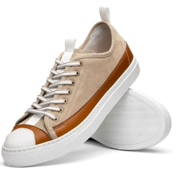 zelli_lando_sueded_goatsk_1.webp Cheap Zelli Lando Sueded Goatskin Sneakers (65-360-TPE) Taupe