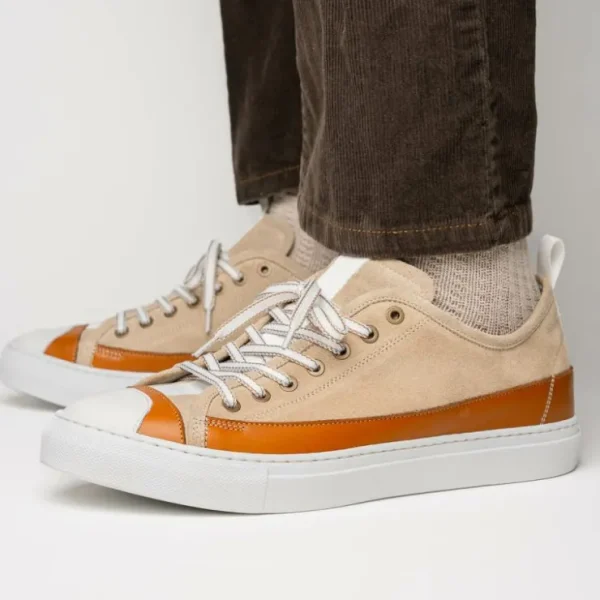 zelli_lando_sueded_goatsk_5.webp Cheap Zelli Lando Sueded Goatskin Sneakers (65-360-TPE) Taupe