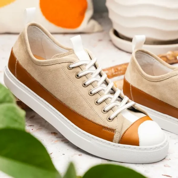 zelli_lando_sueded_goatsk_8.webp Cheap Zelli Lando Sueded Goatskin Sneakers (65-360-TPE) Taupe