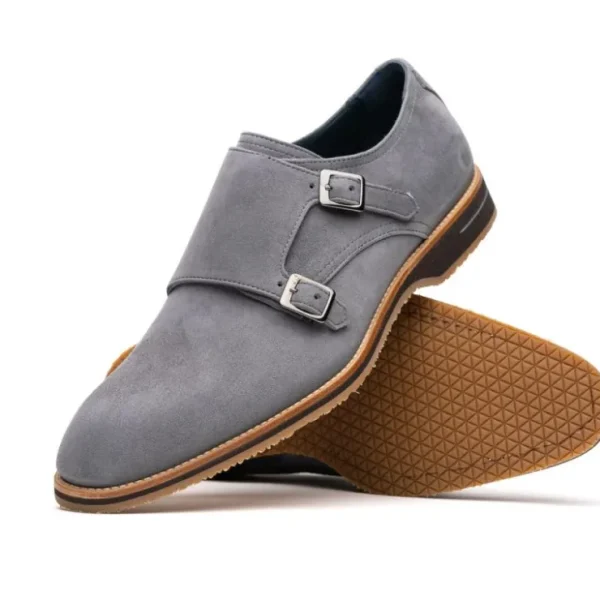 zelli_legerra_goat_suede__1.webp Flash Sale Zelli Legerra Goat Suede Monk Strap (56-105-GRY) Grey