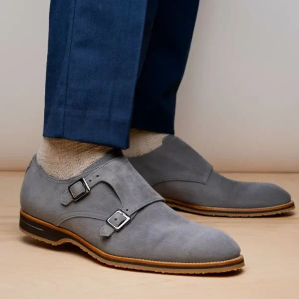 zelli_legerra_goat_suede__5.webp Flash Sale Zelli Legerra Goat Suede Monk Strap (56-105-GRY) Grey