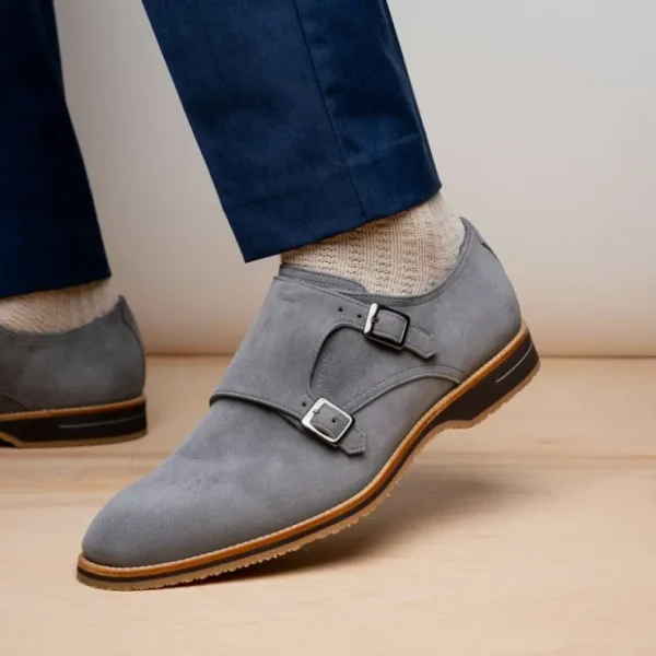 zelli_legerra_goat_suede__6.webp Flash Sale Zelli Legerra Goat Suede Monk Strap (56-105-GRY) Grey