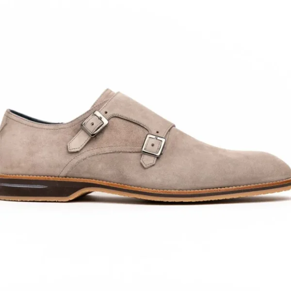 zelli_legerra_suede_goats_0-2.webp Store Zelli Legerra Suede Goatskin Double Monkstrap Shoes (56-105-SND) Sand
