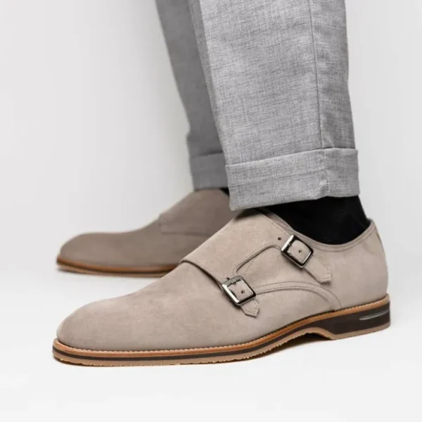 zelli_legerra_suede_goats_12.webp Store Zelli Legerra Suede Goatskin Double Monkstrap Shoes (56-105-SND) Sand