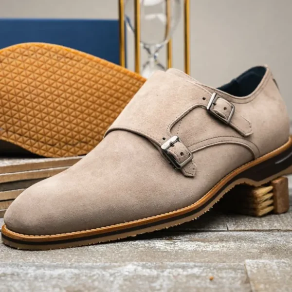 zelli_legerra_suede_goats_6-1.webp Store Zelli Legerra Suede Goatskin Double Monkstrap Shoes (56-105-SND) Sand
