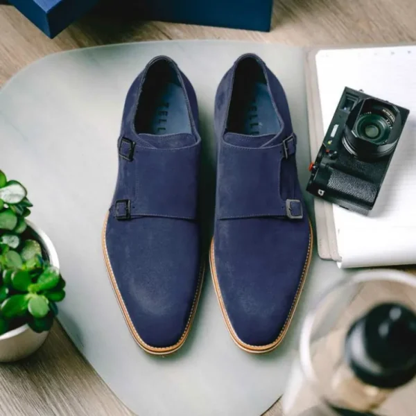zelli_legerra_suede_goats_8.webp Discount Zelli Legerra Suede Goatskin Double Monkstrap Shoes (56-100-NVY) Navy
