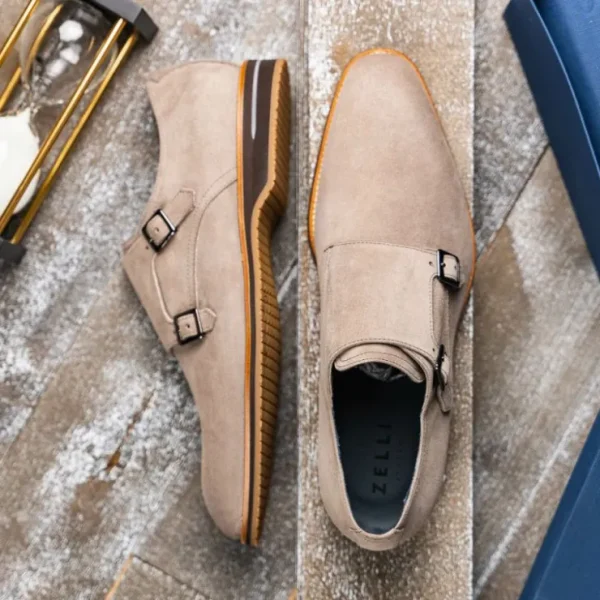 zelli_legerra_suede_goats_9-1.webp Store Zelli Legerra Suede Goatskin Double Monkstrap Shoes (56-105-SND) Sand
